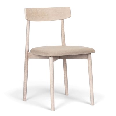 Stuhl 'Ystad' - Weiss eiche/Beige
