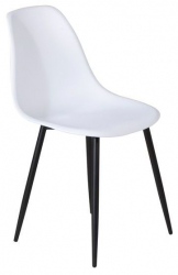 Stuhl 'Eidsberg' Plast - Weiß/Schwarz