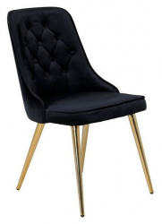 Stuhl 'Elverum Deluxe' - Schwarz/Messing