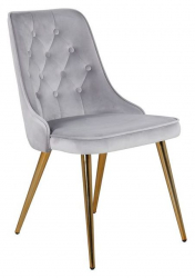 Stuhl 'Elverum Deluxe' - Grau/Messing