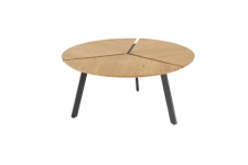 Couchtisch 'Berga' Rund 86cm - Natur/Schwarz