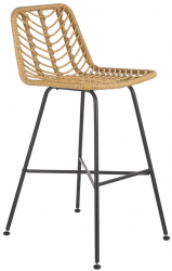 Barhocker 'Cane' - Natur/Schwarz