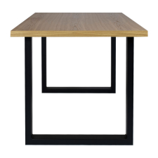 Esstisch 'Radus' 140x85cm - Eiche/Schwarz