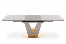 Esstisch 'Valentino' 160-220cm - Grau/Messing