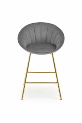 Barhocker 'Molvik' - Grau/Messing
