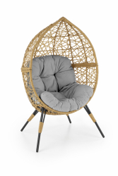 Sessel 'Oskar' - Natur/Grau