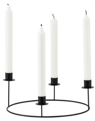 Kerzenständer 'Ring' S - Schwarz 