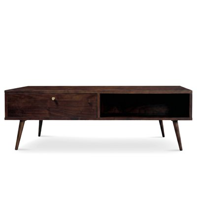 Couchtisch 'Prime' - Nussbaum/Messing