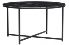 Couchtisch 'Norm' - Schwarz/Marmor/Glas