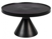 Couchtisch/Beistelltisch 'Floss' Rund 60cm - Schwarz 