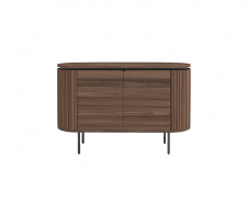 Sideboard 'Kärra' - Walnuss/Schwarz