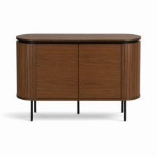 Sideboard 'Kärra' - Walnuss/Schwarz