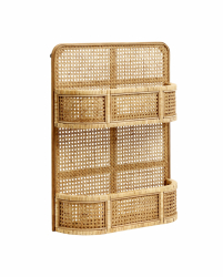 Regal 'Lucca' - Rattan/Holz