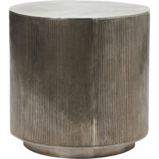 Couchtisch 'Rota' 50x50cm - Gebürstetes Silber