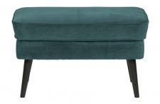 Hocker 'Rocco' - Petrol/Samt