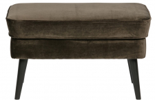 Hocker 'Rocco' - Grün/Samt