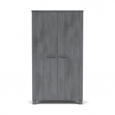 Kleiderschrank 'Dennis' - Stahlgrau