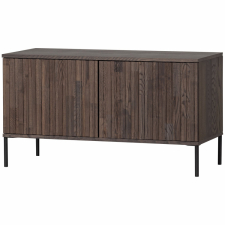 TV-Bank 'New Gravure' 100 cm - Dunkelbraun/Schwarz