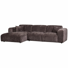 Sofa 'Cloud' 3-Sitzer Chaiselongue links - Dunkelbraun