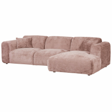 Sofa 'Cloud' 3-Sitzer Chaiselongue rechts - Braungrau/Rosa