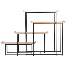 Regal 'Flodka' - Schwarz/Holz