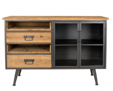 Beistelltisch 'Damian' Schwarz/Natur