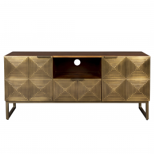 TV-Bank 'Volan' - Braun/Messing