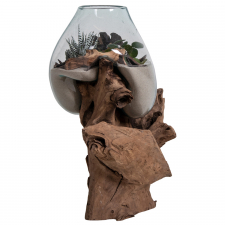 Dekoration 'Wassertropfen' 50cm - Holz/Glas 