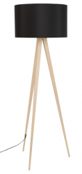 Stehlampe 'Tripod' - Holz/Schwarz