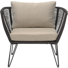 Loungesessel 'Mundo' - Schwarz/Beige