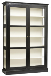 Vitrine 'Classic' - Schwarz/Weiß L