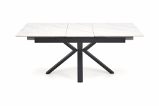 Esstisch 'Platan' 140-180cm - Weiß/Schwarz
