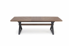 Esstisch 'Baron' 200-350cm - Natur/Schwarz