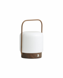 Tragbare Lampe 'Troy' - Weiß/Braun