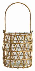 Kerzenlaterne 'Ghizo' M - Rattan