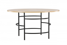 Esstisch 'Copenhagen' 140x74cm - Weiß pigmentiert/Schwarz