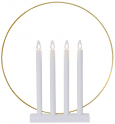 Adventskerzenhalter 'Glory' - Weiß/Gold
