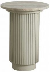 Beistelltisch 'Erie' Rund 40cm - Weißer Marmor