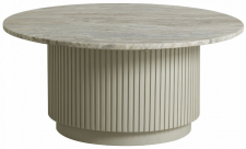 Couchtisch 'Erie' Rund 75cm - Weißer Marmor