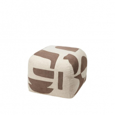 Pouf 'Mundo' - Braun/Beige