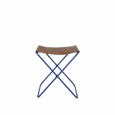 Klapphocker 'Nola' - Leder/Blau