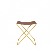 Klapphocker 'Nola' - Leder/Messing