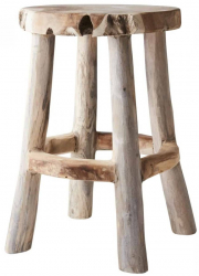 Runder Hocker 'Arvid' 38cm - Natur