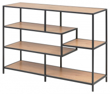 Bücherregal 'Seaford' 114x78cm - Natur/Schwarz