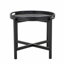 Couchtisch 'Milli' - Schwarz/Rattan