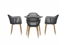 Essgruppe „Anafi“ – Grau/Schwarz