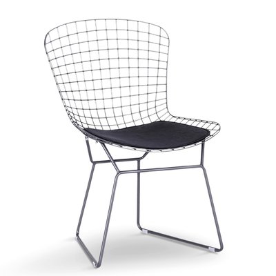 Stuhl 'Bertoia' - Silber/Grau