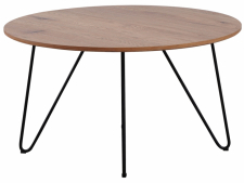 Couchtisch 'Mira' Rund 80cm - Holz/Metall