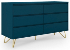Kommode 'Elle' 120x70 - Grün/Kupfer