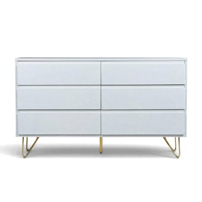 Kommode 'Elle' 120x70 - Weiß/Kupfer